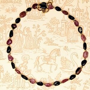 Ruby & Black Tourmaline Necklace Prescription For Banishing Nightmares